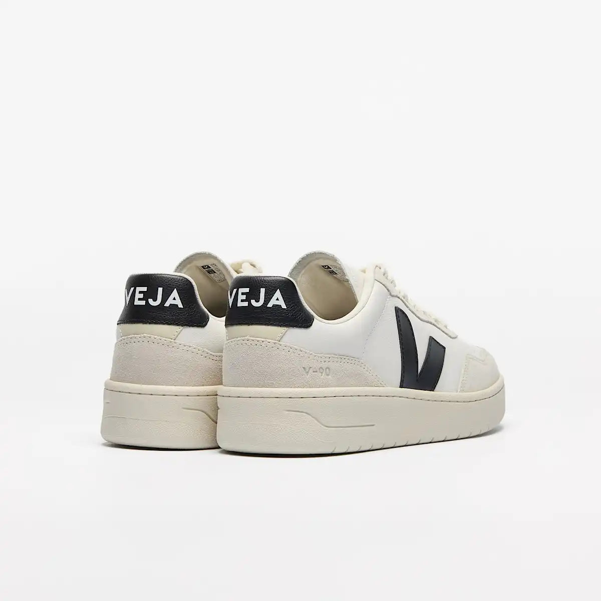 V-90 LEATHER WHITE BLACK